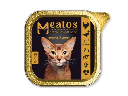 Meatos Cat Chicken & Duck kúsky v omáčke 85 g
