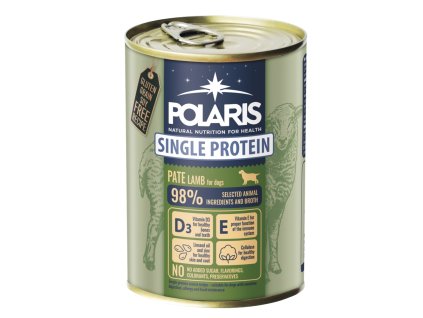 Polaris Single Protein Paté Pes Jahňacie, konzerva 400 g