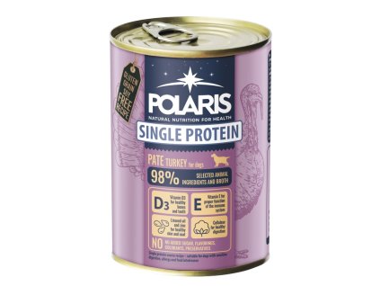 Polaris Single Protein Pâté Dog Turkey, canned 400 g