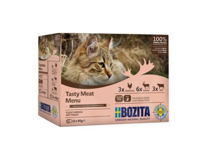 Bozita Cat meat chunks in jelly, bag 85 g (12 pack)