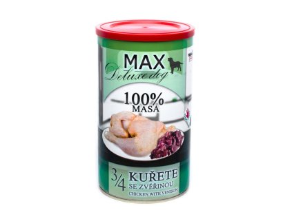 MAX Deluxe Dog 3/4 Hähnchen mit Wild, Dose 1200 g