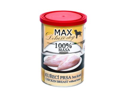 Piept de pui dezosat MAX Deluxe Dog, la conserva 400 g