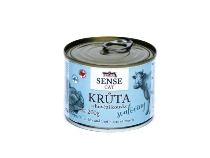 FALCO SENSE Cat turkey and beef muscle pieces, canned 200 g