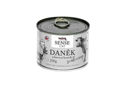 FALCO SENSE Cat daniel i kawałki mięśni wołowych, konserwa 200 g