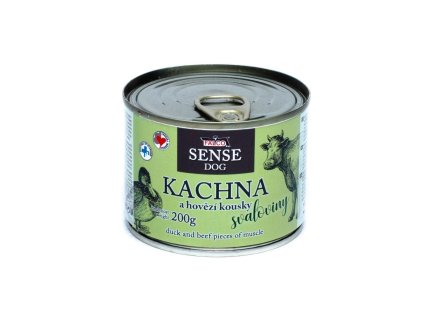 FALCO SENSE Dog kawałki mięśni kaczki i wołowiny, konserwa 200 g