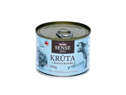 FALCO SENSE Dog morka a hovädzie kúsky svaloviny, konzerva 200 g