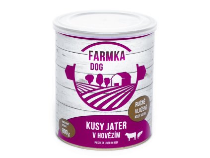 FARMKA Dog s pečeňou, konzerva 800 g