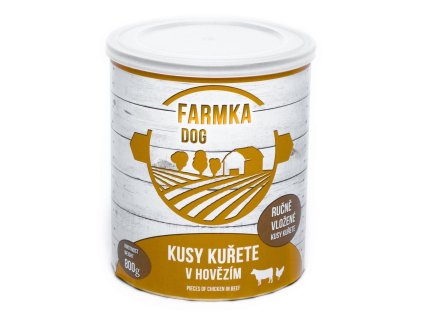FARMKA Dog s kuraťom, konzerva 800 g