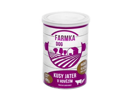 FARMKA Dog s pečeňou, konzerva 400 g