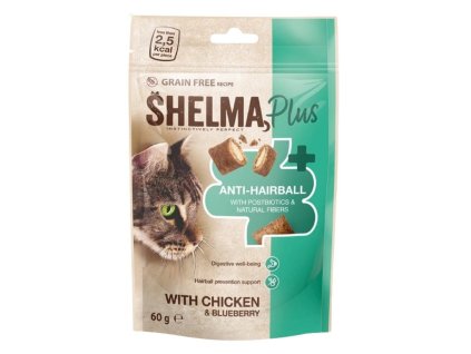 Shelma Cat Snack Tampoane anti-bola de păr GF 60 g