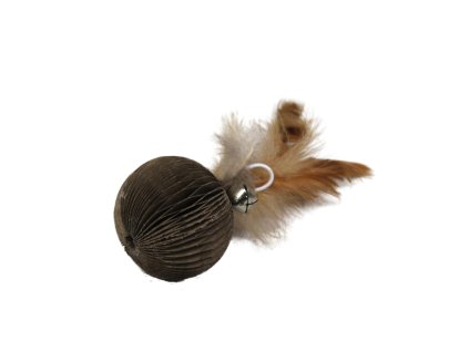 Minge de carton cu pene si clopot 4 cm