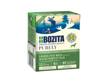 Bozita Purely Dog pâté with beef and elk GF 370 g