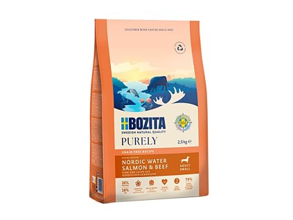 Bozita Purely Dog Adult Small Somon & Beef GF 2,5 kg