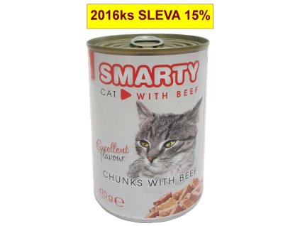 SMARTY Cat Bucăți de vită, la conserva 410 g