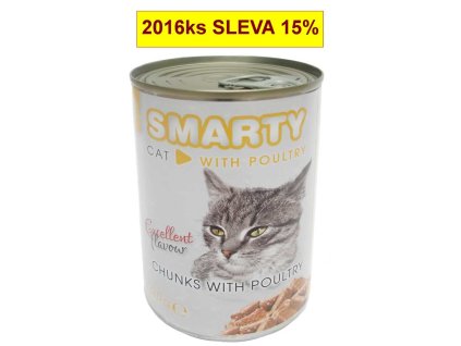 SMARTY Cat Drób kawałki, konserwa 410 g