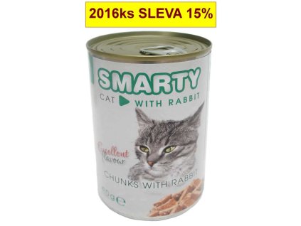 SMARTY Cat Rabbit chunks, canned 410 g