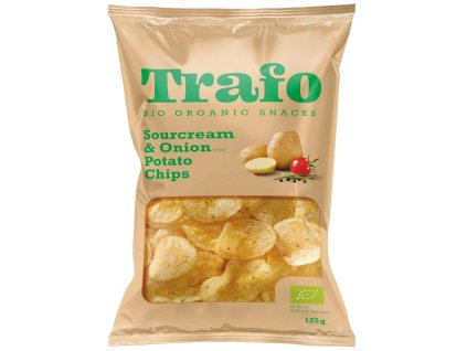 Trafo Chipsy cream and onion 125 g organic