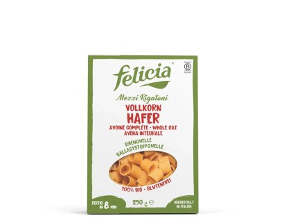 Felicia Mezzi Rigatoni teljes kiőrlésű zab 250 g bio