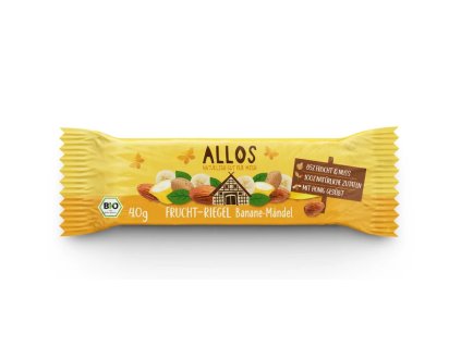 Allos Fruit bar banana almond 40 g organic