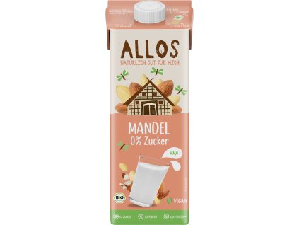 Băutură de migdale Allos neîndulcită 1 l organic