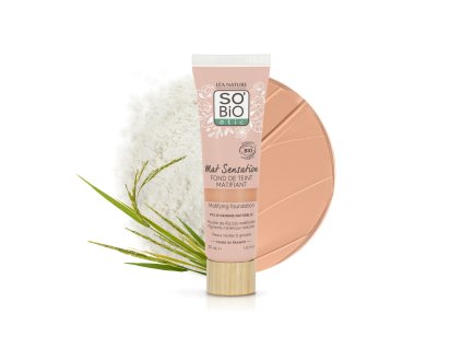 Matujący makijaż 20 beżowy róż 30 ml BIO SO'BiO étic