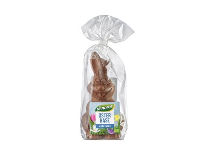 Figurka zająca wielkanocnego z mlecznej czekolady 75 g BIO DENNREE