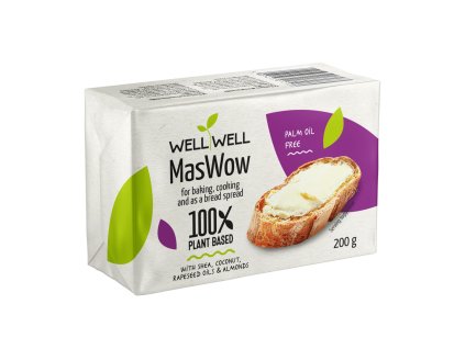 Rostiratelný tuk blok - rostlinná alternativa másla - VEGAN - WELLWELL 200g