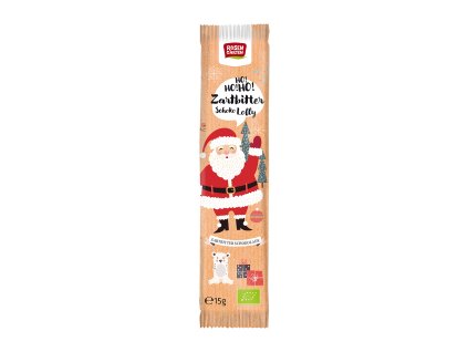 Weihnachtslutscher aus Zartbitterschokolade 15 g BIO ROSENGARTEN