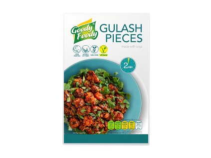 Vegán gulyásszójakockák, fűszerezve 200 g GOODY FOODY