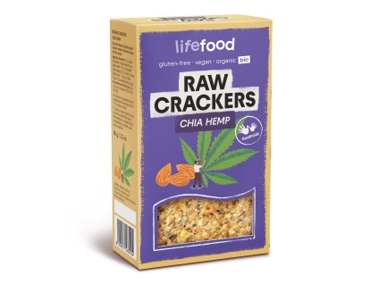 Life Crackers konopne z chia surowe 90 g BIO LIFEFOOD
