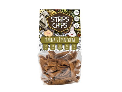 Krekry luštěninové Cizrna s česnekem 80 g STRIPS CHIPS