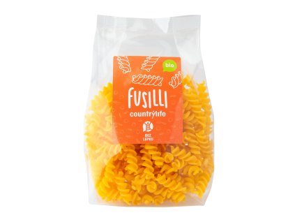 BIO Těstoviny fusilli kukuřično-rýžové 300 g – COUNTRY LIFE