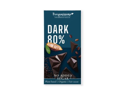 Čokoláda tmavá 80 % bez přidaného cukru 60 g BIO BENJAMÍSSIMO