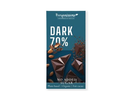 Čokoláda tmavá 70 % bez přidaného cukru 60 g BIO BENJAMÍSSIMO
