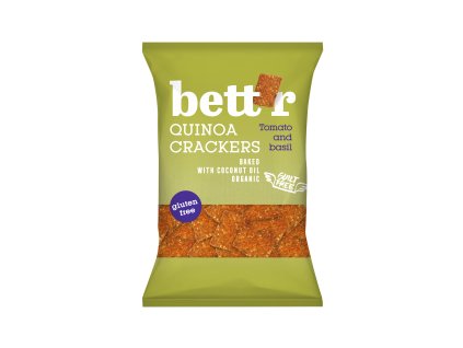 Krekry quinoové s rajčaty a bazalkou bezlepkové 100 g BIO BETT´R