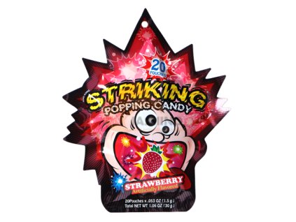 striking popping candy jahoda strip 30g