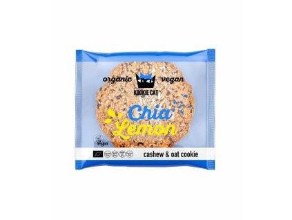 Sušenka s chia semínky a citronem BIO vegan – Kookie Cat 50 g