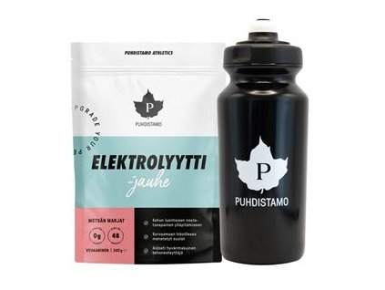 0.Electrolyte Powder 240g metsan marjat Puhdistamo Sport Bottle
