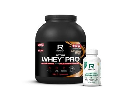 1.REF NEW Instant Whey PRO 2%2C2kg slan%C3%BD ara%C5%A1%C3%ADdov%C3%BD karamel 106215 plus albion magnesium