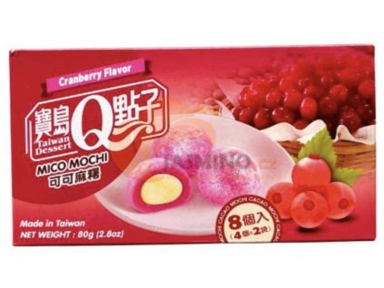 q mochi ryzove kolacky brusinky 80g
