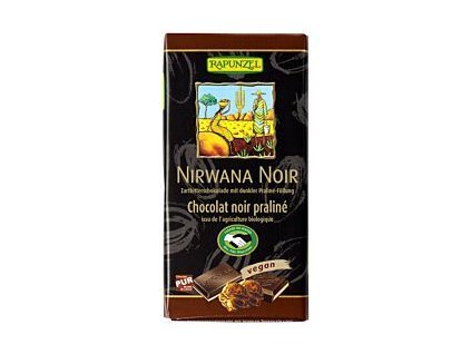 42378 rapunzel nirvana noir horka cokolada s pralinkovou naplni 100g bio