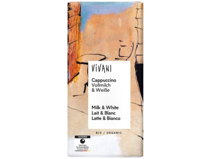 44418 vivani mlecna a bila cokolada cappuccino 100 g bio
