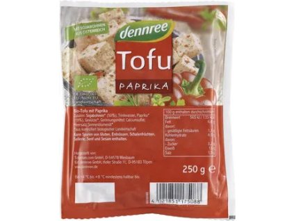 51144 dennree tofu paprika 250 g bio