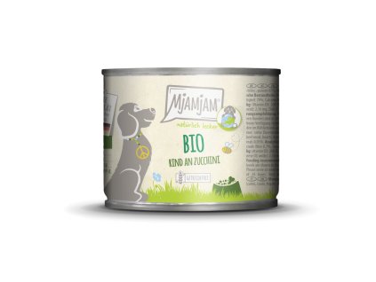 55482 mjamjam konzerva pro psy hovezi s cuketou 200 g bio