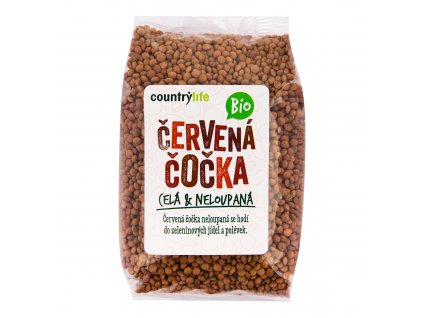 Čočka červená celá neloupaná 500 g BIO COUNTRY LIFE