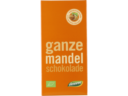 28542 dennree mlecna cokolada s mandlemi 100g bio