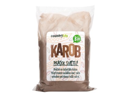 Leichtes Carobpulver 500 g BIO COUNTRY LIFE