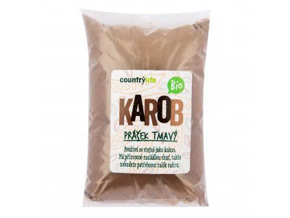 Karobový prášok tmavý 500 g BIO COUNTRY LIFE