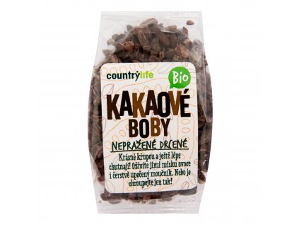 Kakaové bôby nepražené drvené 100 g BIO COUNTRY LIFE