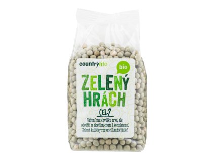 BIO Hrách zelený celý 500 g – COUNTRY LIFE